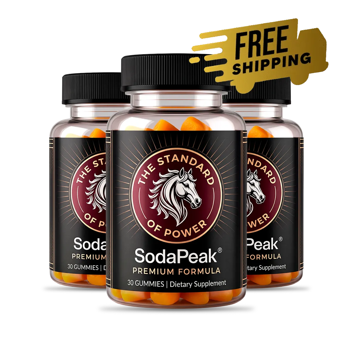 SodaPeak Official website SodaPeak men's wellness supplement bottles and product information